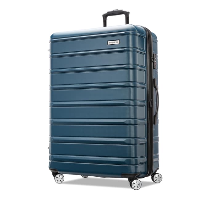 Samsonite Omni 2 28-Inch Large Checked Hardside Luggage with 360° Spinner Wheels - Scratch Resistant Hardshell - TSA Lock - Expandable Polycarbonate Shell for Lightweight Travel - Nova Teal