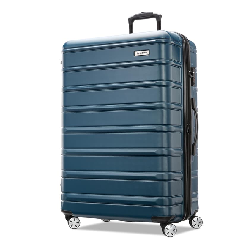 Samsonite Omni 2 28-Inch Large Checked Hardside Luggage with 360° Spinner Wheels - Scratch Resistant Hardshell - TSA Lock - Expandable Polycarbonate Shell for Lightweight Travel - Nova Teal