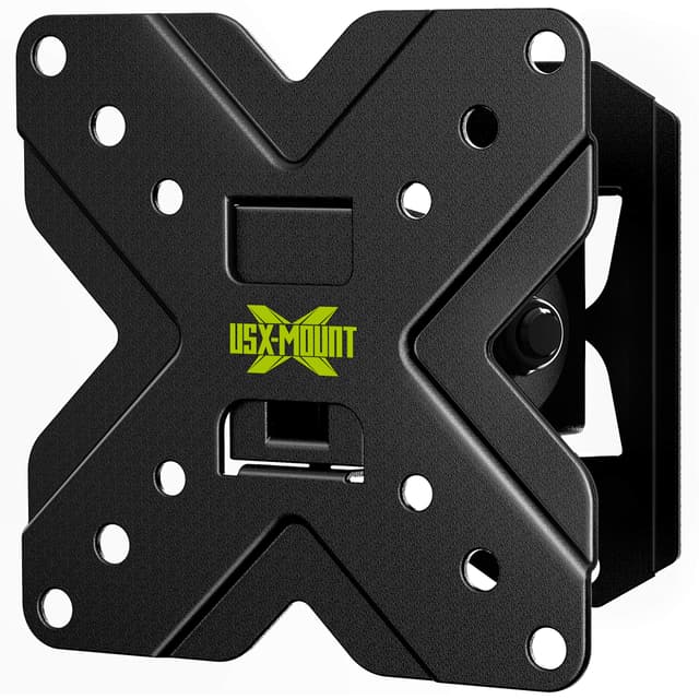 USX MOUNT Small TV Wall Mount Monitor Bracket | RV TV Mount | with Swivel and Tilt VESA Wall Mount for 10-26 27 32 inch LED OLED TVs and Monitors - VESA Size Up to 100x100mm and 22lb Capacity-XMS002