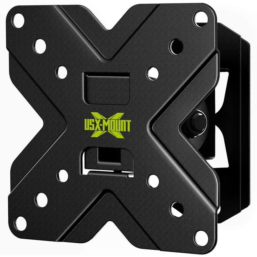 USX MOUNT Small TV Wall Mount Monitor Bracket | RV TV Mount | with Swivel and Tilt VESA Wall Mount for 10-26 27 32 inch LED OLED TVs and Monitors - VESA Size Up to 100x100mm and 22lb Capacity-XMS002