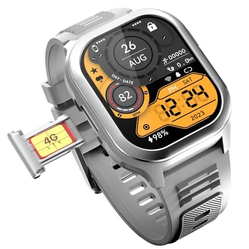 Fire-Boltt 4G Pro Volte Calling Smart Watch- 2.02” TFT Display, 4G Nano-SIM GPS, Health Suite, Sports Modes, 400mAh Battery (Gray)