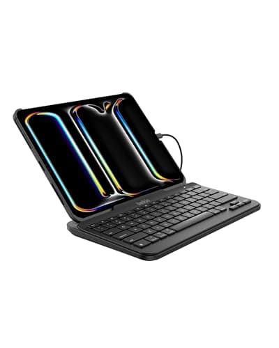 Belkin Wired Keyboard for iPad A16 / 10th Generation w/Stand & USB C Connector - Full-Size Keyboard, Plug‑and‑Play - Durable iPad Accessory for Schools, Offices, Travel - No Batteries Required