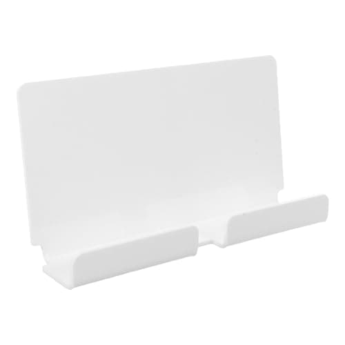 TOBBOMEY Adhesive Tablet Wall Mount Holder: Hands-Free Acrylic Stand for Tablets Smartphones & E-Readers - Reserved Charging Hole & Cable Management Groove Design