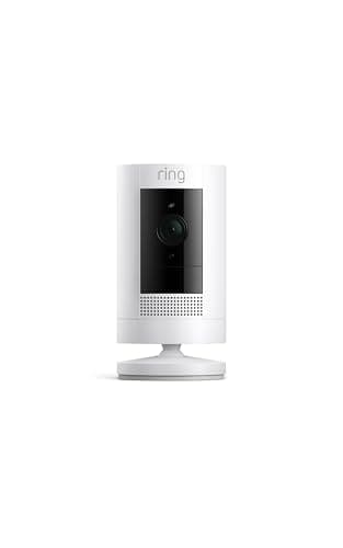 Ring Outdoor Cam (Stick Up Cam), Weather-resistant home or business security camera, outdoor ready, Live View, Color Night Vision, Two-Way Talk, motion alerts, Works with Alexa, 2-pack, White