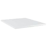 KGHFDVB Bookshelf Boards 8 Pack, High Gloss White 15.7x19.7x0.6 Inch Engineered Wood Shelves for Additional Storage Space