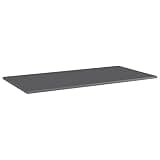 Bookshelf Boards 4 Pack, High Gloss Gray 39.4x19.7x0.6 Inch Engineered Wood Shelves, Additional Storage Space for Furniture Replacement