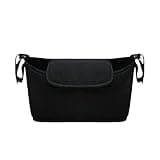 DuskHaven Organizer Bag Large Capacity Pram Handle Storage Bag Diaper Bag, Black