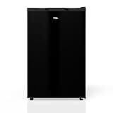 TCL 4.5 Cu Ft Compact Single Door Refrigerator in Black, Small Mini Fridge Without Freezer for Bedroom, Dorm, Office, Kitchen