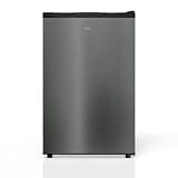 TCL 4.5 Cu Ft Compact Single Door Refrigerator in Silver, Small Mini Fridge Without Freezer for Bedroom, Dorm, Office, Kitchen