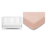 Comfy Cubs Baby Crib and Muslin Cotton Fitted Crib Sheet Bundled