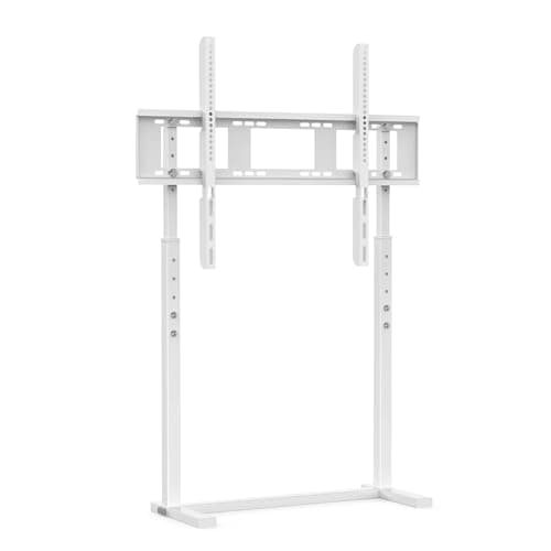 Tv Lift Heavy Duty TV Floor Stand Mount Adjustable Heights Free Standing for 32-100 Inches(White)