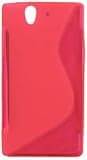 JUJEO 2108056548 Soft Cover for Sony Xperia ZR - Wave - Pink - Non-Retail Packaging