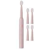 Texvora Kids Electric Toothbrush with 4 Brush Heads, Soft Bristles, 3 Brushing Modes, USB Rechargeable, Water-Resistant, Fun Animal Design