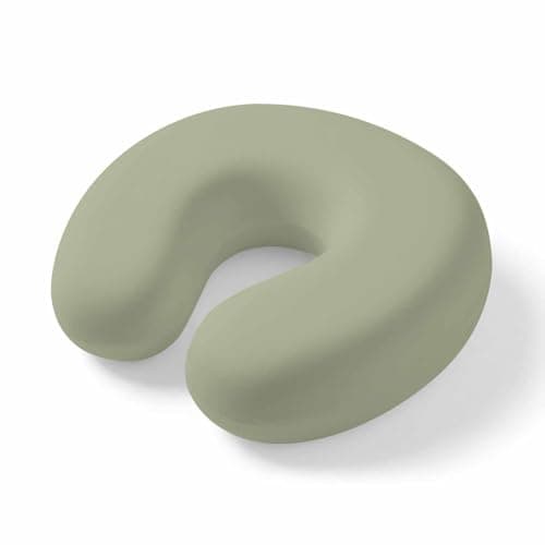 Yaiikkvbaa Sage Green Neck Pillow Memory Foam U Shaped Travel Pillow, Farmhouse Sage Green Decor Neck Support Pillows Decorative Headrest Cushion for Airplane Sleeping Car Office