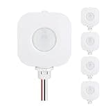 ECOELER Ceiling Occupancy Motion Sensor Switch, High Bay Fixture Mount 360° Ceiling Automatic Light Switch, 120/277VAC, UL, FCC Approved Passive Infrared Sensor, Neutral Wire Required, Pack of 5