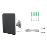 For Ring Video Doorbell Solar Panel Charger 5W with 360 Degree Rotatable Mount, 9 8ft Charging Cable, IP65 Waterproof and Overvoltage Protection (White)