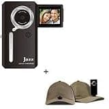 Jazz Pocket DV152 Digital Camera/Camcorder, Bundle - with Hatcam HC10 Hat with Universal Mount, for Hands Free Video Recording - Khaki