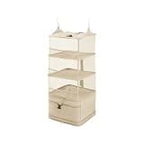 MIXIKE Foldable Wall Mounted Clothes Storage Bag Portable Hanging Organizers with Multiple Pockets for Home Travel Dorm