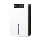 MotiveTech Tabletop Humidity Remover Compact Humidity Remover with 2.4L Tank Detachable Appliance for Bedroom, White