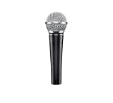 Shure SM58 Professional Dynamic Vocal Microphone with 25-Foot XLR Cable – Cardioid Mic for Live Performance, Studio Recording, Podcasting & Streaming (SM58-CN), Black & Silver
