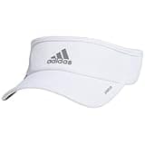 adidas Women's Superlite Visor – Lightweight Moisture-Wicking Running Tennis Hat, White/Silver Reflective/3, OSFA