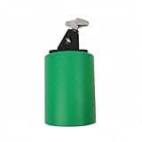 Baoblaze Resin Percussion Bell Percussion Instrument Double Tone Mounted Cowbell Drum Rack Adjustable Hardware Resin Build Suitable for Drummers Group, Green, Large