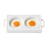 Ceramic Microwave Egg Cooker, BPA-Free Non-Stick Non-Toxic & Heat-Resistant Quick Cooking Egg Maker, Dishwasher Safe