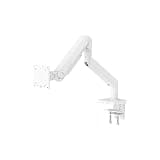 MSI MAG MT201W - Premium Heavy Duty Single Monitor Stand Arm, Supports 17-49" and 44 lbs, VESA Compatible, Adjustable Spring Assisted Mount, Clamp & Grommet, Quick Release Plate - Black