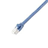 Elecom LD-GPAT/BU015RS Cat6a LAN Cable, 0.4 ft (0.15 m), Prevents Broken Claws, Slim Connector, Short
