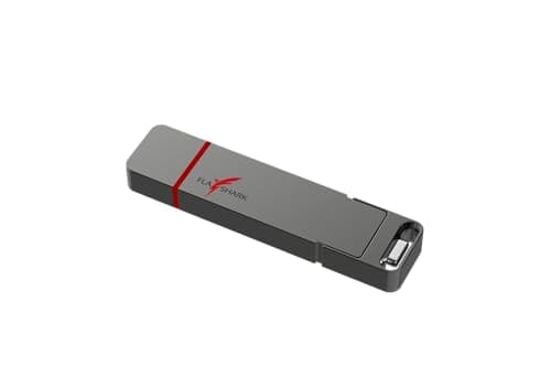 FLASHARK TU200Pro 128GB Solid State Flash Drive, USB 3.2 Gen 2 High Speed Up to 430MB/s, Dual USB-C & USB-A Ports, Compatible with iPhone 15/16/17 Series, MacBook, Android, Smart TV and Audio Devices