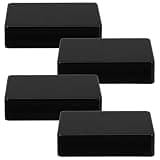 VILLFUL 4 Pcs Compact Dark Abs Plastic Storage Boxes with Discreet Design and Multifunctional Use for Personal Items and Jewelry for Daily Use and Travel