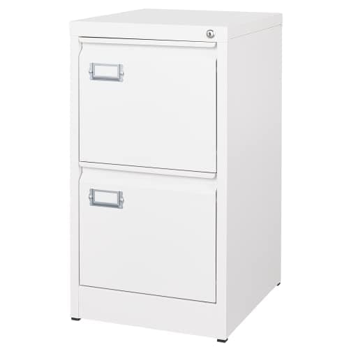 BYNSOE 2 Drawer File Cabinet with Lock Metal Vertical Filing Storage Cabinet Office Home Steel Vertical File Cabinets for A4 Legal/Letter Size Narrow File Cabinet Locked,Assembly Required
