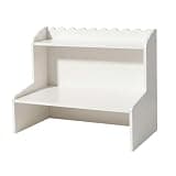 Sgqtqybk 1-Pack Multi-Tier Wooden Desk Shelf Organizer, Mini Bookshelf with Open Compartments - White