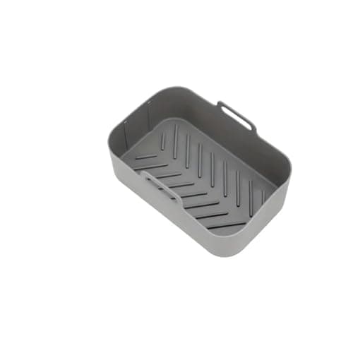 1/2Pcs Air Fryer Silicone Tray Reusable，Compatible For Ninja，Dual Basket Baking Pan Oven Pot Plate Liner Air Fryer Kitchen Fried Accessories(Grey 1pc)