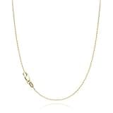 WishChic 18k Gold Plated Chain Necklace for Women, 1.1mm Dainty Cable Chain Gold Chain for Women Sturdy & Non Tarnish Gold Necklace Women, 20 Inches