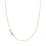 WishChic 18k Gold Plated Chain Necklace for Women, 1.1mm Dainty Cable Chain Gold Chain for Women Sturdy & Non Tarnish Gold Necklace Women, 20 Inches
