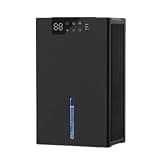 CAQYPVH Tabletop Humidity Remover Compact Humidity Remover with 2.4L Tank Digital Appliance for Bedroom, Lavatory, Basement, Black