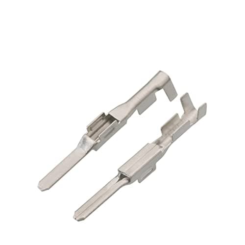 Multi-Purpose 20/50/100/200 Pcs 2.2 MM H62 Brass Tinned Wiring Copper Terminals Automotive Male Female Connector Socket DJ611-2.2A/7114-4021 (Color : Male, Pins : 200 pcs)