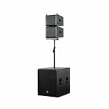EXOTON K8 16" Active Line Array System,2800w Professional Bluetooth PA Speaker With16 Active Subwoofer and 2× 8" line Array Speakers,Class D Amplifier, 4 DSP Modes, Flight Case,Multi-Layer Plywood