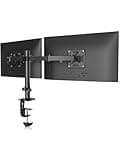 Suptek Dual Monitor Desk Mount, Adjustable Dual Monitor Arm for 2 Computer Screens up to 27 inch, Dual Gas Spring Monitor Arm, Holds up to 22 lbs Each, VESA 75x75/100x100 mm, Black (MD9442)