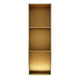 HAOREBAIYU 3-Tier No Tile Shower Niche,11"X35"Recessed Niche Shower,Titanium Gold Rectangle Bathroom Shelf,Recessed Shampoo Caddy,Inset Shelves