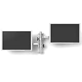 Dual Monitor Wall Mount, Computer Screen Wall Bracket, Angle and Height Adjustable, for 16-32" Screens, Each Holds Up to 8kg, for Industrial & Office Use (40cm)