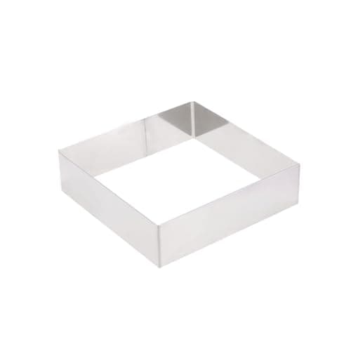 GALPADA Stainless Steel Square Cake Ring 7.28 Inch Set of 2 Baking Mousse Mold Diy Kitchen Baking Tool for Home and Party Dessert