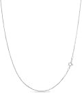 KEZEF 925 Sterling Silver 1mm Box Chain Necklace for Women, Thin & Sturdy Italian Chain, 20 Inch (Popular Men's Length)