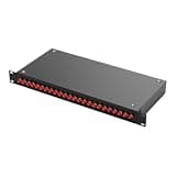 Bvunautixs 4/8/12/24 Port Optical Fiber Terminal Box SC/LC/ST/FC Empty and Fully configured Rack-Mounted Optical Distribution Frame(24 Port FC)