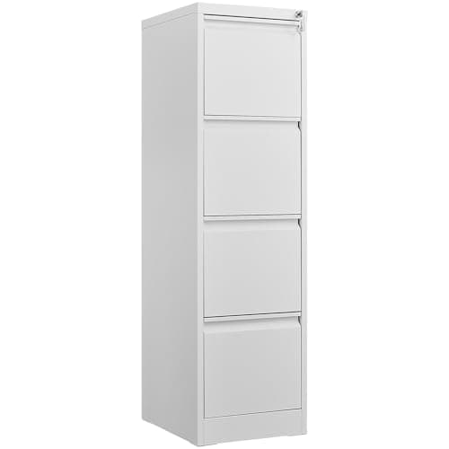 MegaChoice 4 Drawer Filing Cabinet,Metal Vertical Filing Cabinets with Lock for Home Office,Heavy Duty File Storage Cabinet for Letter/Legal/A4/F4 Size File