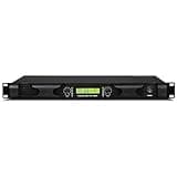 350W Dual-Channel Digital Power Amplifier - HiFi Stereo Amplifier for Passive Speakers & Outdoor Active Bass Subwoofer, 1U Rack Mount(Black)