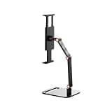Nishiyuenyi Portable Monitor Desk Holder Tablet Stand Adjustable Stand Holder Desk Mount Long Arm Iron Construction Suitable for Office workspace Home Office, 3 Sections