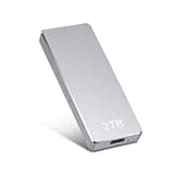 External Hard Drive,Ultra Slim External HDD Store Portable External Hard Drive Compatible with PC, Mac, Laptop .Silvery.