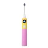 SEAGO Kids Electric Toothbrushes Rechargeable, Sonic Toothbrush with Pressure Sensor, Smart Timer and Silicone Coat, 8 Toothbrush Heads for Ages 3+ Boys Girls (Pink)